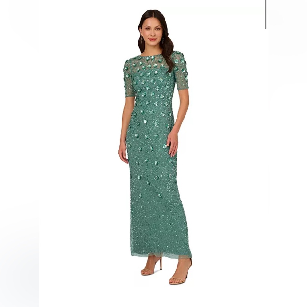 Addrianna Papell Embellished Floral Sheath Dress